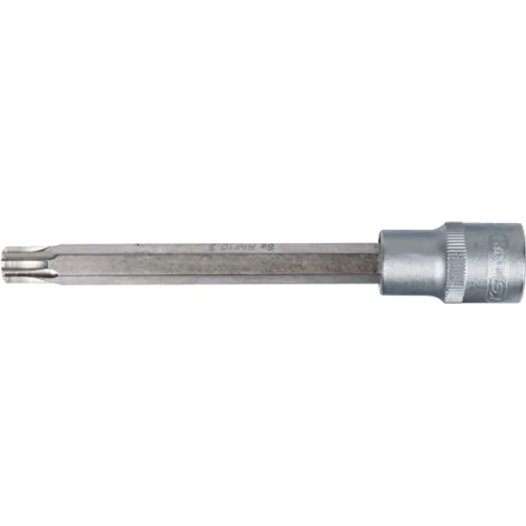 KS Tools 911.4522 Bit-Stecknuss für RIBE®-Schrauben, M9, 140 mm, Chrom Vanadium Stahl, matt satiniert – Bild 1