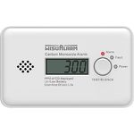 WISUALARM Kohlenmonoxid Melder, 10 Jahre CO Messgerät mit LCD Display, Test/Silence Taste, TÜV Zertifiziert nach EN 50291, hoher Alarmton über 85 dB