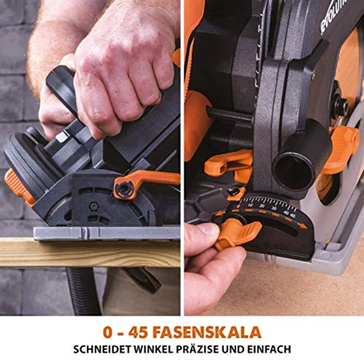 Evolution Power Tools R185CCSX Mehrzweck-Kreissäge kompatibel mit Führungsschienen (Kombi-Paket 1020 mm Schiene inbegriffen, 185 mm, 230 V) – Bild 12