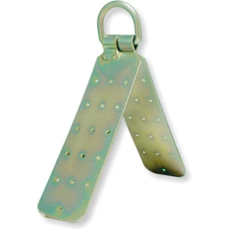 Kratos Safety Anschlagpunkt, Balken Verankerungspunkt, Wiederverwendbar, für Balken ab 80 x 80 mm, Verzinkter Stahl, mit Ringnägel, D-Ring, EN795
