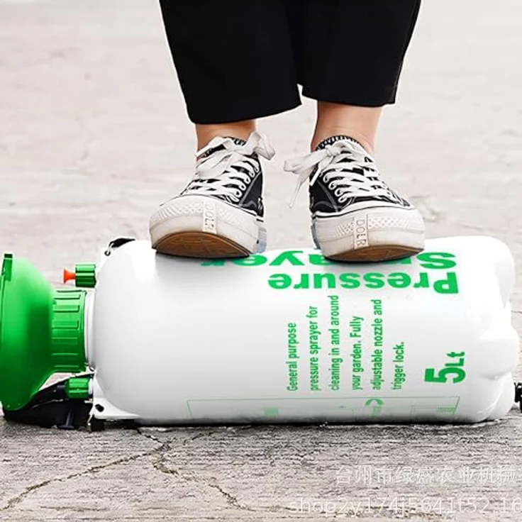 Retoo Drucksprüher 5 L Füllinhalt, Gartenspritze,Sprühgerät für den Pflanzenschutz, Drucksprühgerät, Universelle Sprühflasche für Essigsäure, Wasser, Dünger, Verstellbare düse, Spiralschlauch – Bild 4