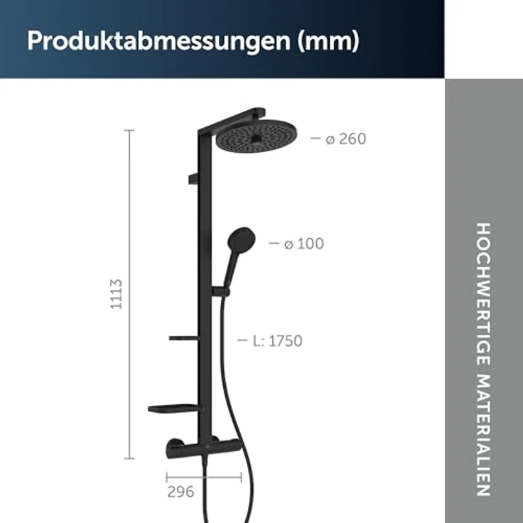 Ideal Standard Alu+ Duschsystem BD583XG mit Ceratherm Alu+ Brausethermostat, in Aluminium – Bild 9