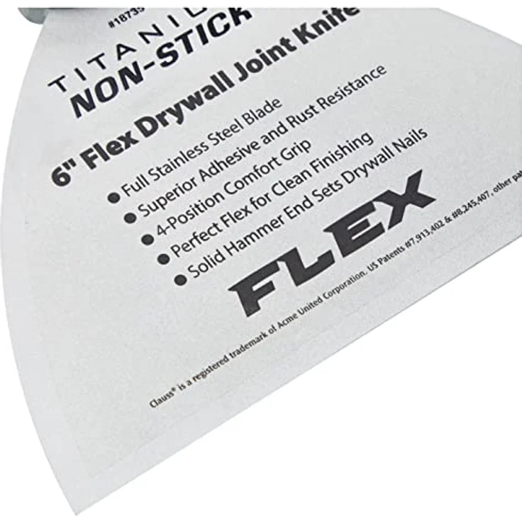 Clauss Flexibler Titanium Non-Stick-Gipskarton-Gelenkspachtel, 15.2 cm / 6 Zoll, 1 Stück, 18735 – Bild 3