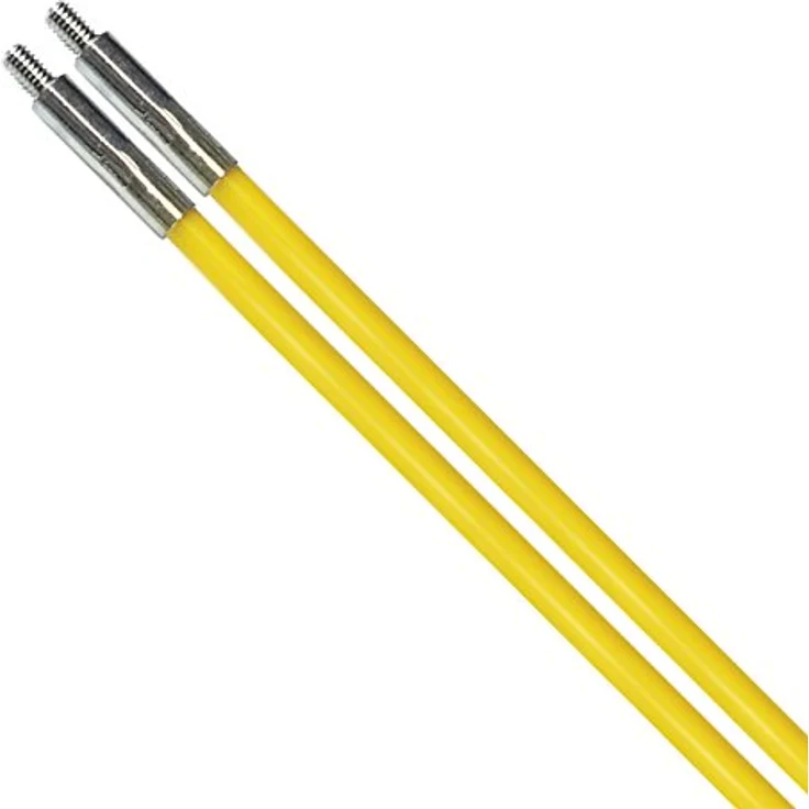 C.K Mightyrod Pro Kabeleinziehstange, 1 m, 6 mm Durchmesser, 2 Stück, gelb, T5430 – Bild 1