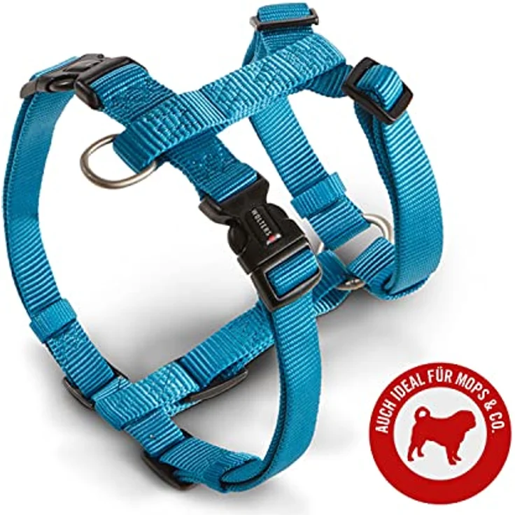 WOLTERS - Geschirr Professional für Mops&Co. - Gr.M 40-55cm x 15mm - Aqua – Bild 3