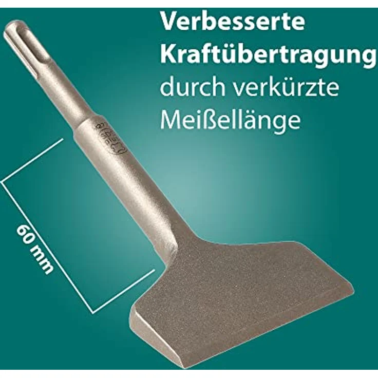 Heller SDS-plus Fliesenmeißel 75 x 165 mm gebogene Form – Bild 6