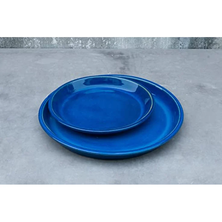 Teramico Pflanzteller 40cm Royal Blau - Handgefertigt, frostfest, perfekte Drainage – Bild 2