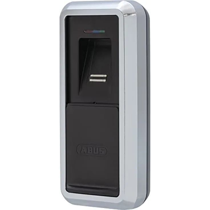 ABUS One Fingerscanner CFS3100, smarter Türöffner für Haustür und Terrassentür, mit Verdeck für den Sensor, bis zu 28 Fingerabdrücke, silber