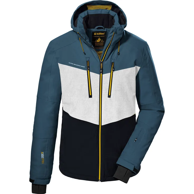 Killtec Skijacke KSW 45 MN SKI JCKT, atmungsaktiv und wasserdicht, Colourblock Design, blau