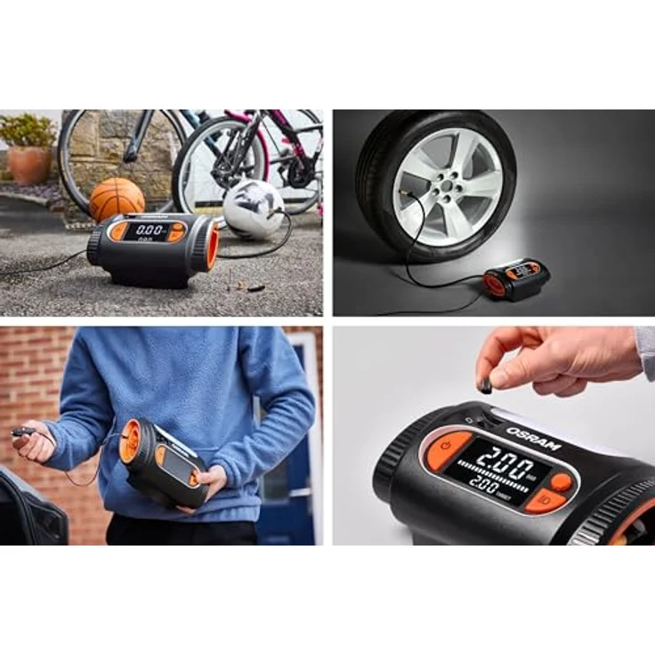 Osram OTI2130 TYREinflate 2130, Reifen-Kompressor mit digitalem Display, Auto-Stopp-Funktion und 3,5 m Stromkabel – Bild 11