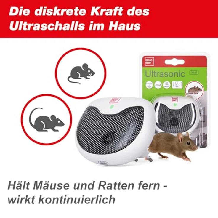 Swissinno Mini Schädlingsvertreiber Ultraschall Wirkungsbereich 15m² 1St. – Bild 6