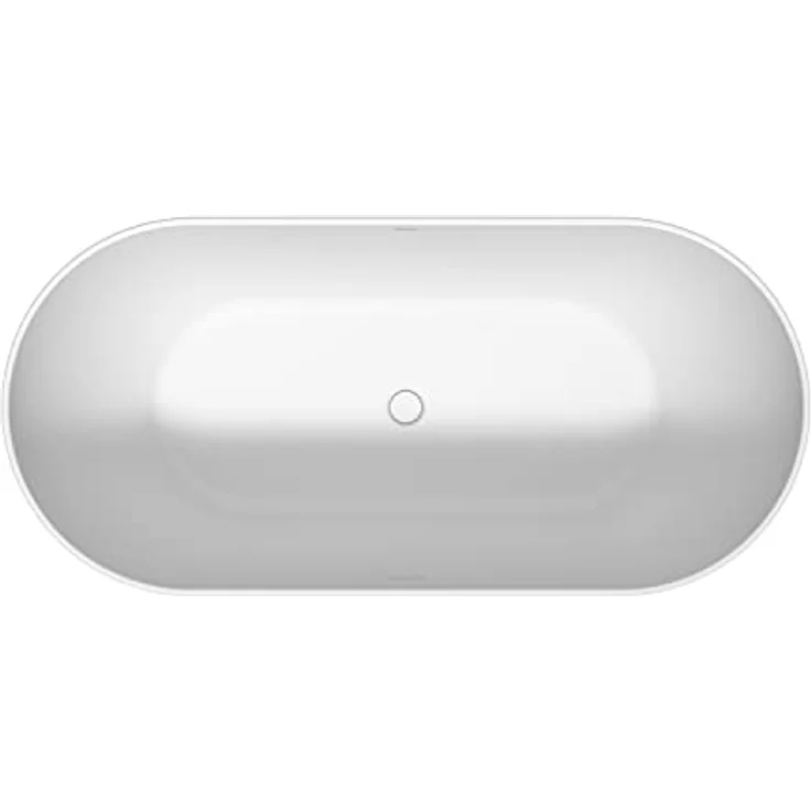 Duravit DuraMuna, oval freistehende Acrylbadewanne, 160 cm, Weiß Matt, individuell wählbare Größe – Bild 7