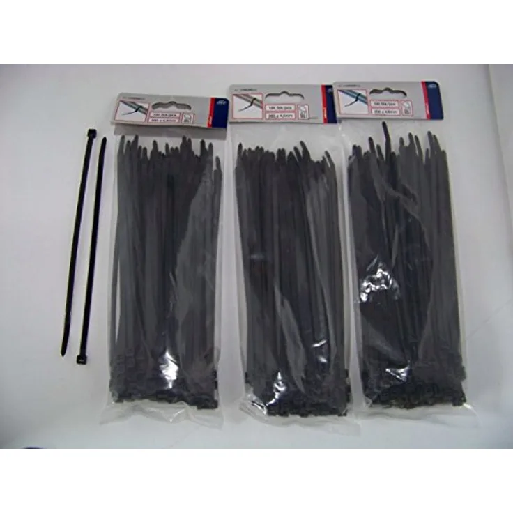 Kabelbinder 100 Stück150 x 3,6 mm schwarz