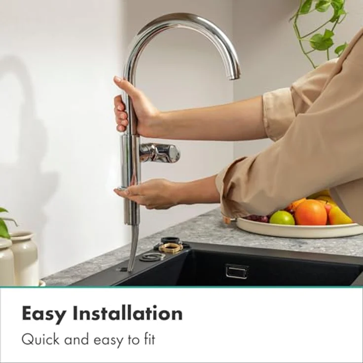 hansgrohe Vernis Blend M35 Einhebel-Küchenmischer 210 1jet, Chrom – Bild 7