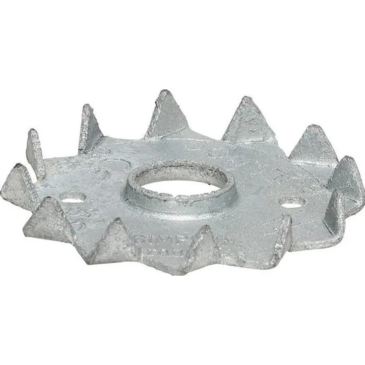 Bulldog Holzverbinder, Rundholzverbinder aus feuerverzinktem Stahl, einseitig gezahnt, 1 Stück