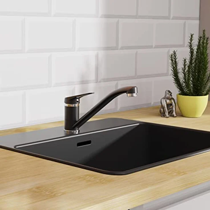 Eisl Spültischarmatur Speed, 360° schwenkbarer Wasserhahn mit geräuscharmer Qualitäts-Kartusche, inklusive Montageset – Bild 8