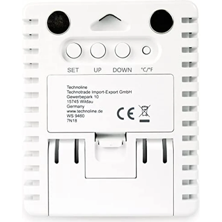 Technoline WS9460 moderne Front, farbige Anzeige, Touchsensor für Beleuchtung, silber, 73 x 89 x 27 mm – Bild 4