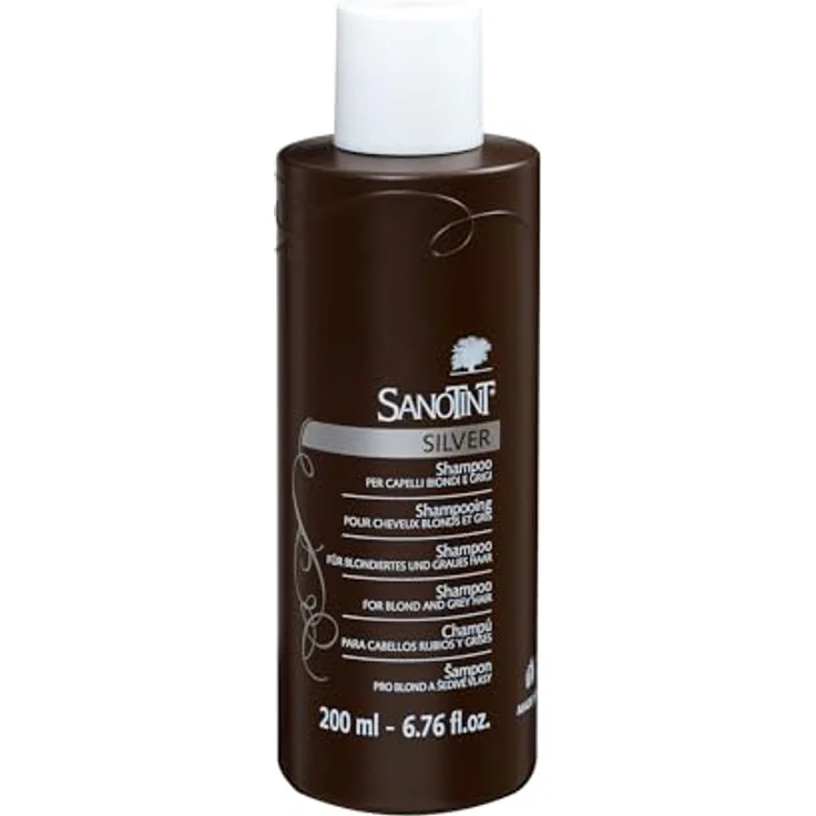 Sanotint Silver Shampoo, Spezialshampoo für blondiertes und graues Haar, 200 ml – Bild 4