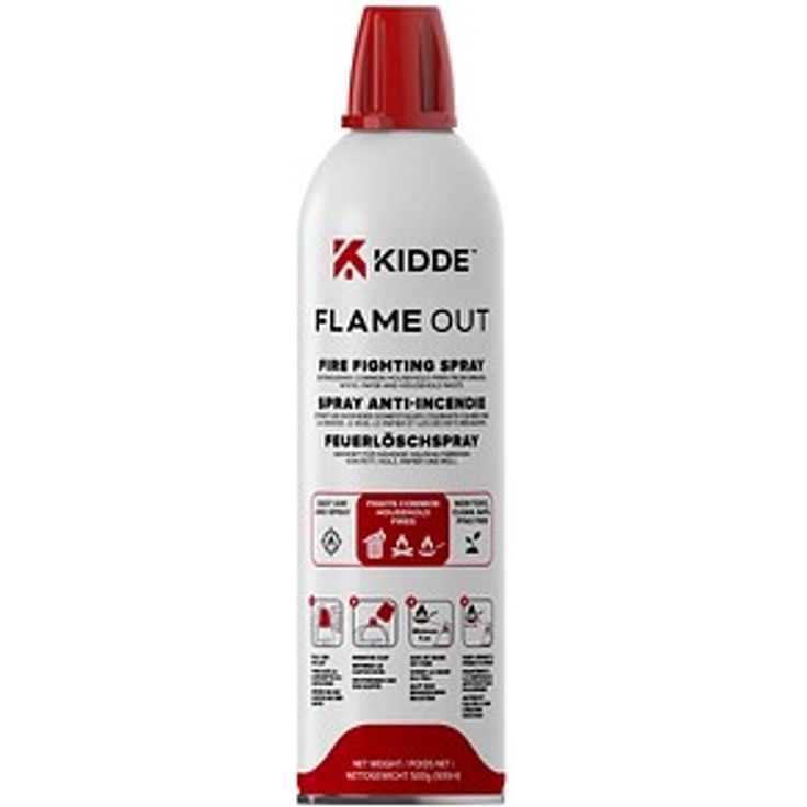 Kidde KSF 500 Feuerlöscher, Pulver 0,5 l, handliches Löschmittel für Brandklassen A, B und F