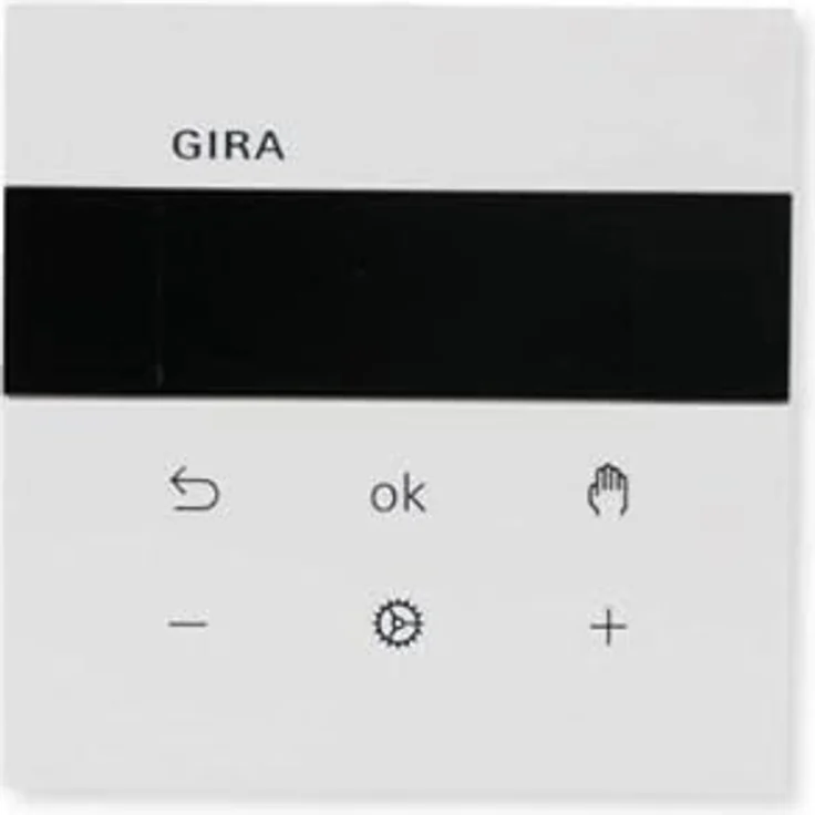 Gira 5394112 System 3000 Raumtemperaturregler BT, Flächenschalter, reinweiß glänzend, Bluetooth-Steuerung, kapazitive Sensorfläche, manuelles und zeitgesteuertes Regelsystem – Bild 2