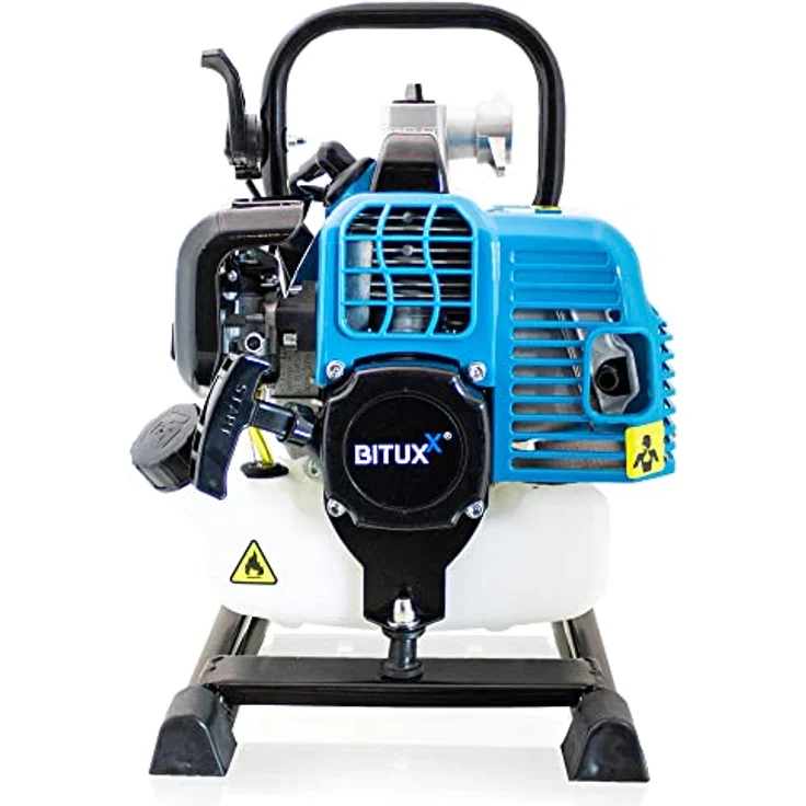 Bituxx Benzin Wasserpumpe MS-15195, 1250W 1,5 Zoll, 43ccm Motor, blau, Fördermenge 15 m³/h – Bild 4