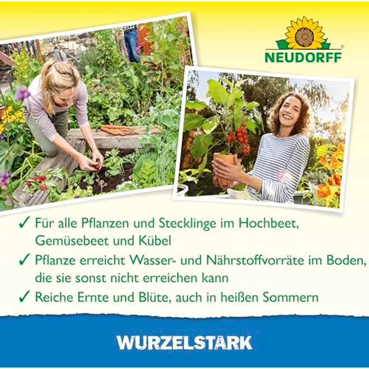 Neudorff Wurzelstark, Pflanzenstärkungsmittel für schnelles Wurzelwachstum, 36 g, optimal für weniger Gießen und Düngerausnutzung – Bild 4