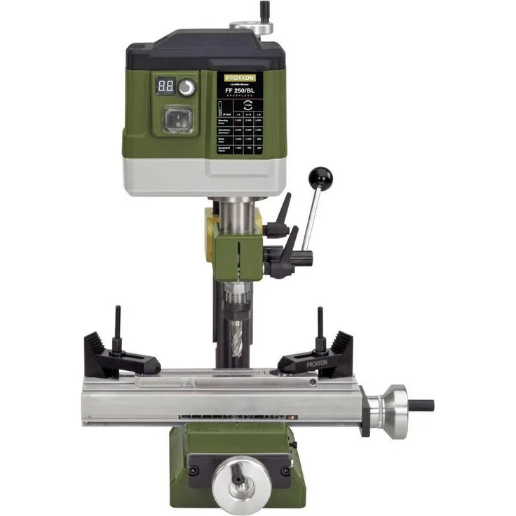 Proxxon FF 250/BL, Tischbohrmaschine mit 230 V-Direkteinspeisung, hoher Drehmoment, ER 16-Spannzangen, Kreuztisch aus Stahl