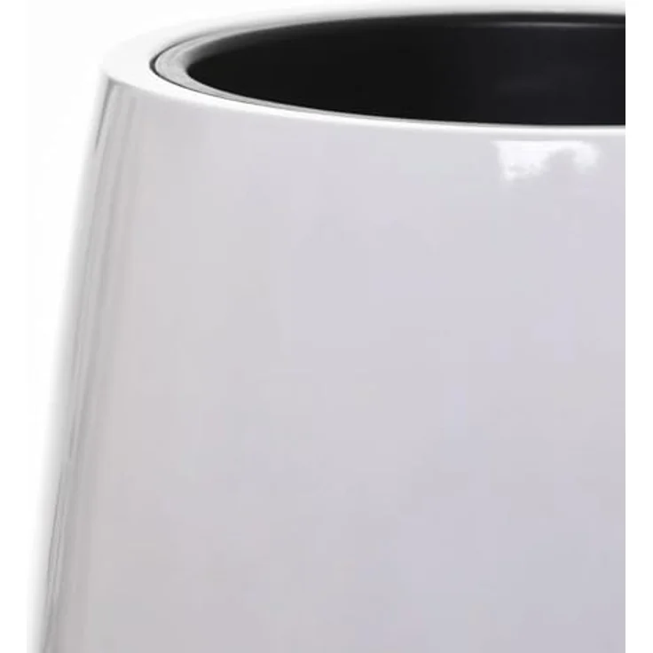 VIVANNO Pflanzkübel Bodenvase Fiberglas Magnum, Weiß Hochglanz, 80x23 cm, elegant und standfest für Innen- und Außenbereiche – Bild 3