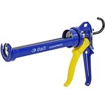 S&R Kartuschenpresse, professionelle Silikonspritze mit Drehrahmen für Kartuschen bis 310ml, 18:1 Schubverhältnis, Metall, inkl. Reinigungspin