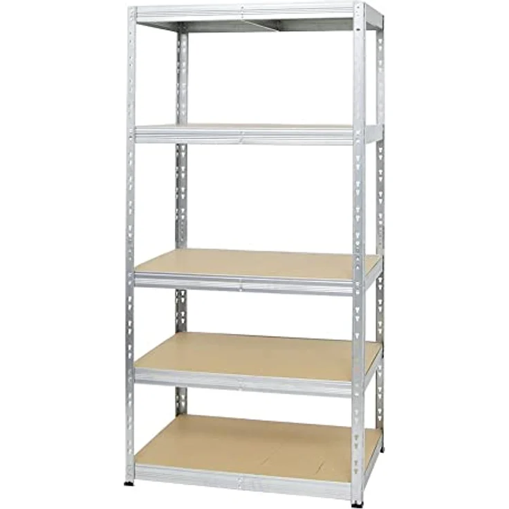 Proregal Schwerlastregal Tiger, 5 Böden, 265 kg Traglast pro Boden, verzinkt, HxBxT 180x90x60 cm – Bild 7