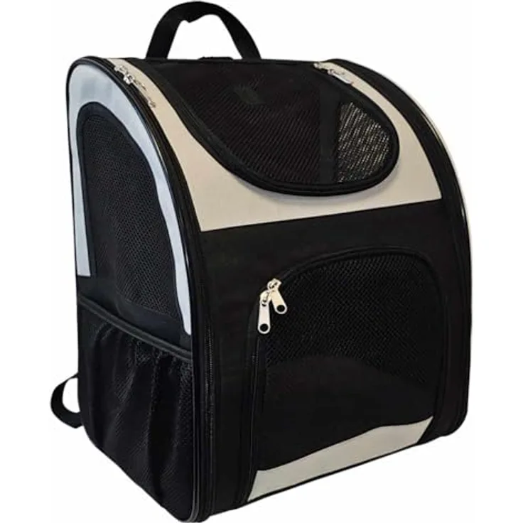 Nobby Rucksack Extend 2 Creme schwarz 34 x 28 x 41 cm, strapazierfähige Mikrofaser, abwaschbar, für bis ca. 8 kg