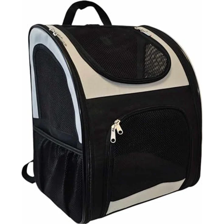 Nobby Rucksack Extend 2 Creme schwarz 34 x 28 x 41 cm, strapazierfähige Mikrofaser, abwaschbar, für bis ca. 8 kg – Bild 1