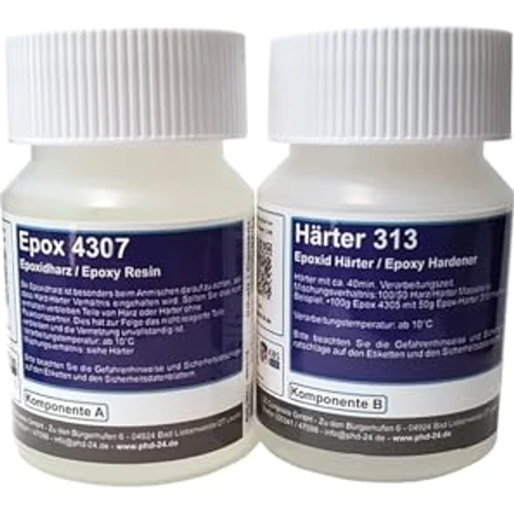 DD Composite Epoxidharz Epox 4307 mit Härter 313, 100g Universal-System für Beschichtungen, lösemittelfrei und chemikalienbeständig – Bild 1
