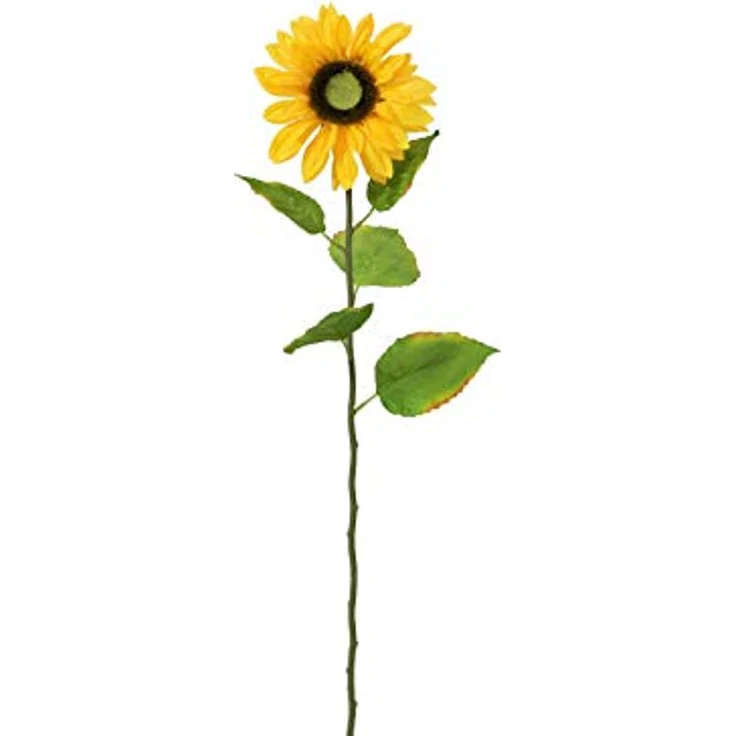 EUROPALMS Sonnenblume, Kunstpflanze, 70cm | Sonnenblume mit langem Stiel – Bild 2