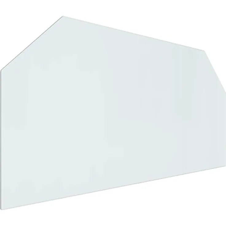 vidaXL Feuerstelle Glasplatte, Transparent 120 x 60 cm, Hitzebeständiges gehärtetes Glas mit polierter Kante