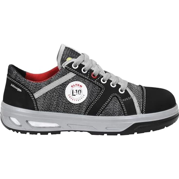 Elten Sicherheitsschuhe Sicherheits-Halbschuh Sensation XX10 ESD S3, Gr. 41, wasserabweisendes Nubukleder, rutschfeste PU/PU-Sohle WELLMAXX L10, antistatische ESD PRO Einlegesohle – Bild 2