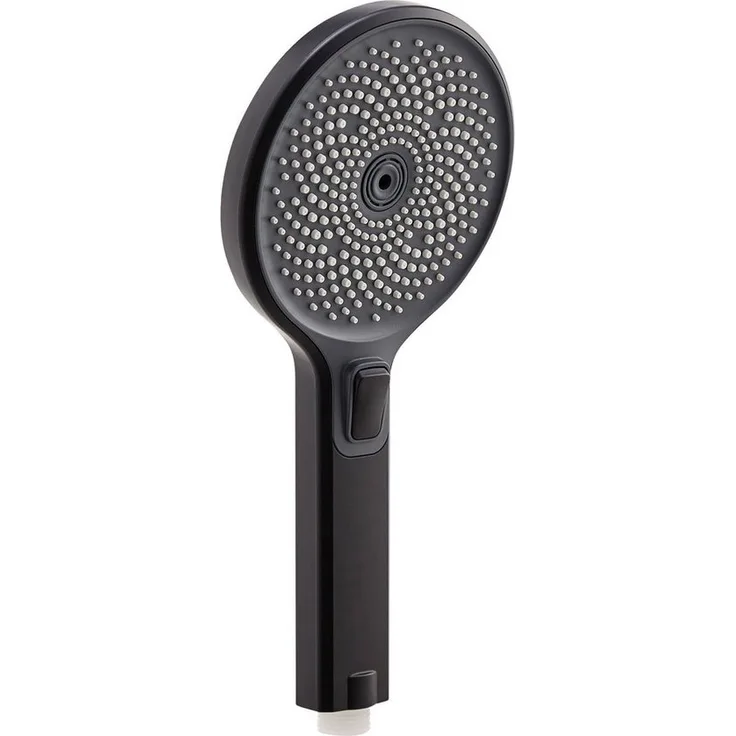 SCHÖNER WOHNEN-Kollektion Handbrause BIELLA, wassersparender Duschkopf rund, Mattschwarz, 3 Strahlarten
