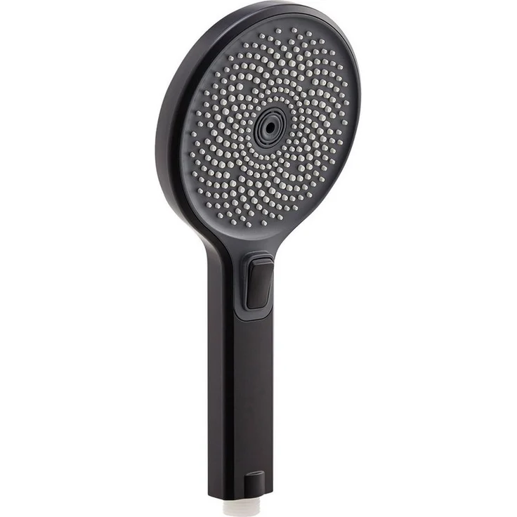 SCHÖNER WOHNEN-Kollektion Handbrause BIELLA, wassersparender Duschkopf rund, Mattschwarz, 3 Strahlarten