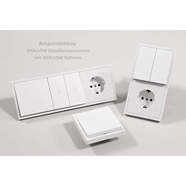 McPower 2-fach Rahmen Shallow, Abdeckrahmen für Steckdosen und Schalter, Weiß Matt, modernes Design, einfache Montage, langlebig und pflegeleicht – Bild 5