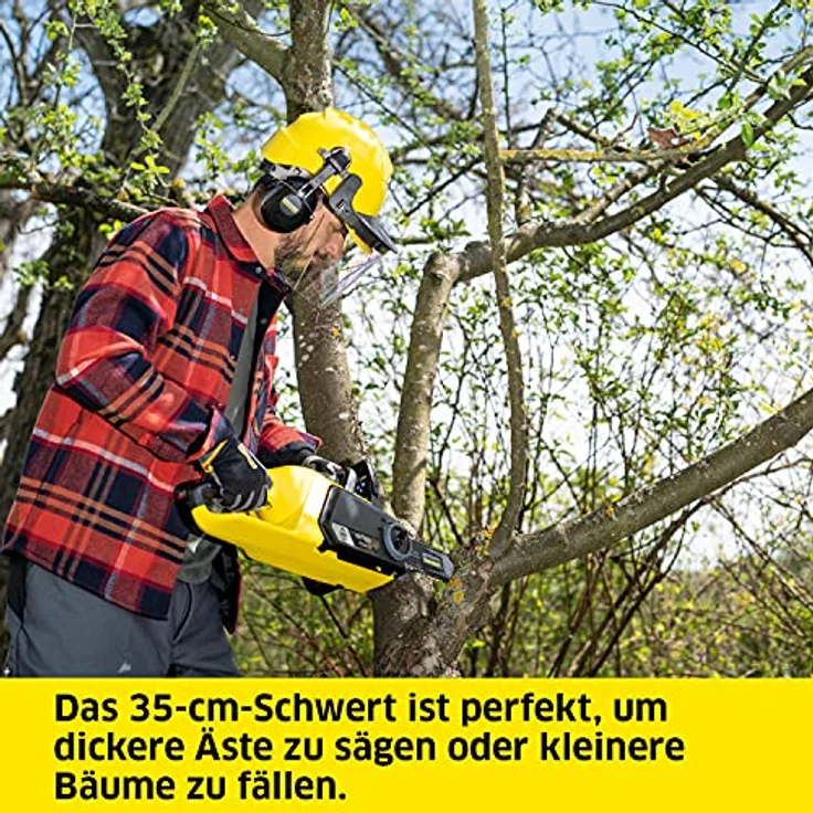 Kärcher CNS 36-35 Battery Akku-Kettensäge - Schwertlänge 35 cm, Kettengeschwindigkeit 21 m-s, Leistung je Akkuladung: 200 Schnitte, Gewicht 5,5 kg – Bild 3