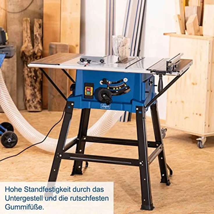 Scheppach HS110S, Tischkreissäge mit 2000 Watt Motor, 254 mm Sägeblatt, stufenlos verstellbar, Gehrungsanschlag -60° bis +60° – Bild 7