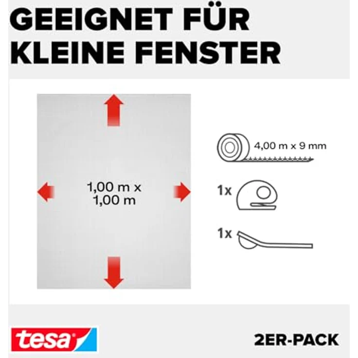 Tesa COMFORT 55667-00500-00 Fliegengitter (B x H) 1000mm x 1000mm Anthrazit 2St. – Bild 3