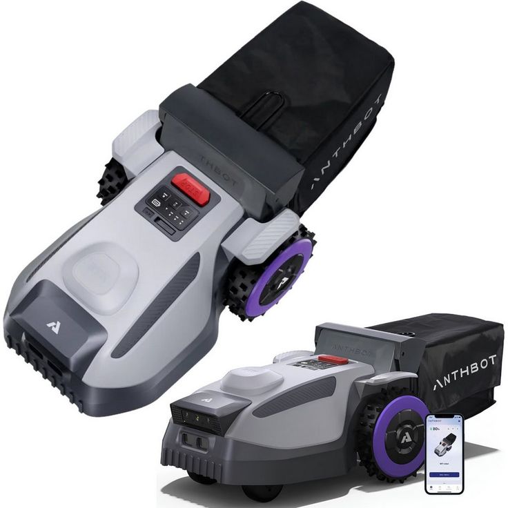 ANTHBOT Rasenmähroboter N8 Serie ohne Begrenzungskabel, 4-in-1, 23L Fangkorb, Auto-Entleerung, bis 1500 m² Rasenfläche, (Mähen, Mulchen, Sammeln & Laubkehren für Sommer & Herbst, Full-Band-RTK, HDR-Dual-Vision & KI-Hindernisvermeidung), Auto-Kartierung, S