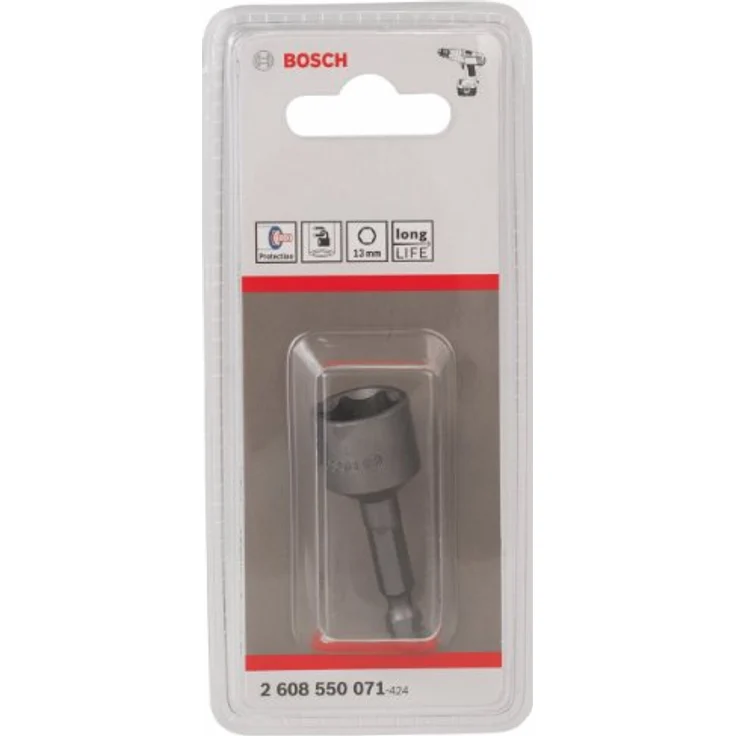 Bosch Sk-Stecks, 50 mm Steckschlüssel mit 13 mm Schlüsselweite und Dauermagnet – Bild 2