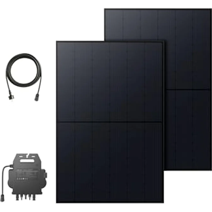 Anker SOLIX Balkonsolarsystem(820W), 23% Effizienz, Glattes schwarzes Design, Gratis OTA Upgrade auf 800W, Mit WLAN – Bild 1
