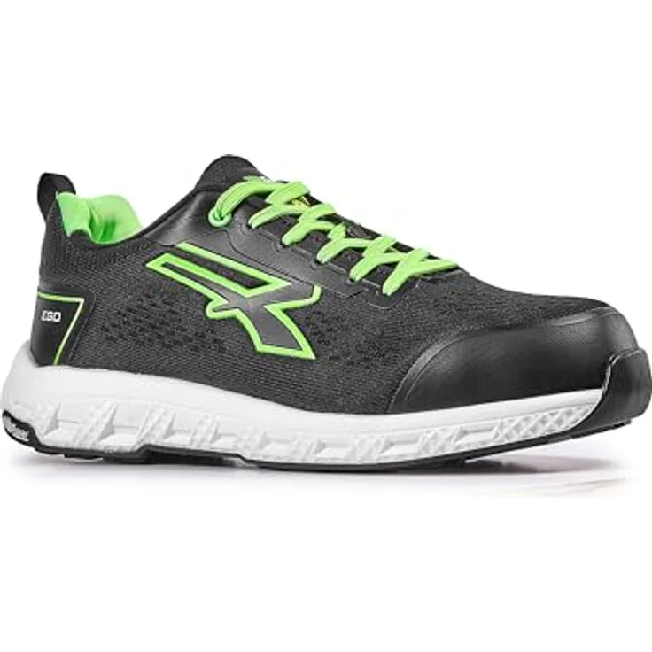 U-Group SRL Sicherheitsschuh Aton Gr.45, schwarz, S1PS HI HRO FO SR, atmungsaktives U-KNIT-Obermaterial, durchtrittsichere Zwischensohle, FiberToe-Zehenschutzkappe – Bild 2