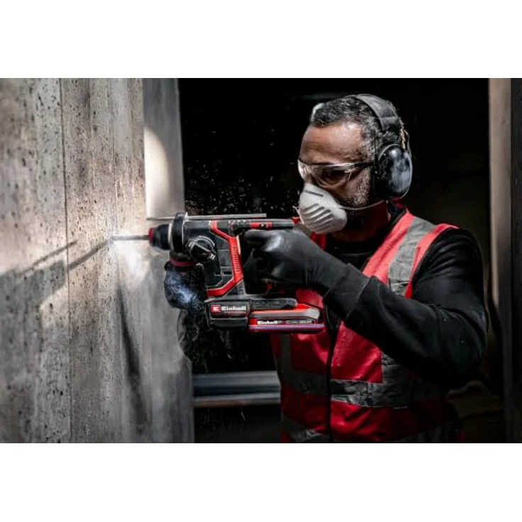 Einhell Akku-Bohrhammer 'TP-HD 18/17-C Li BL +5', pneumatisches Schlagwerk, inkl. Akku und Ladegerät, für Holz, Metall und Beton – Bild 3