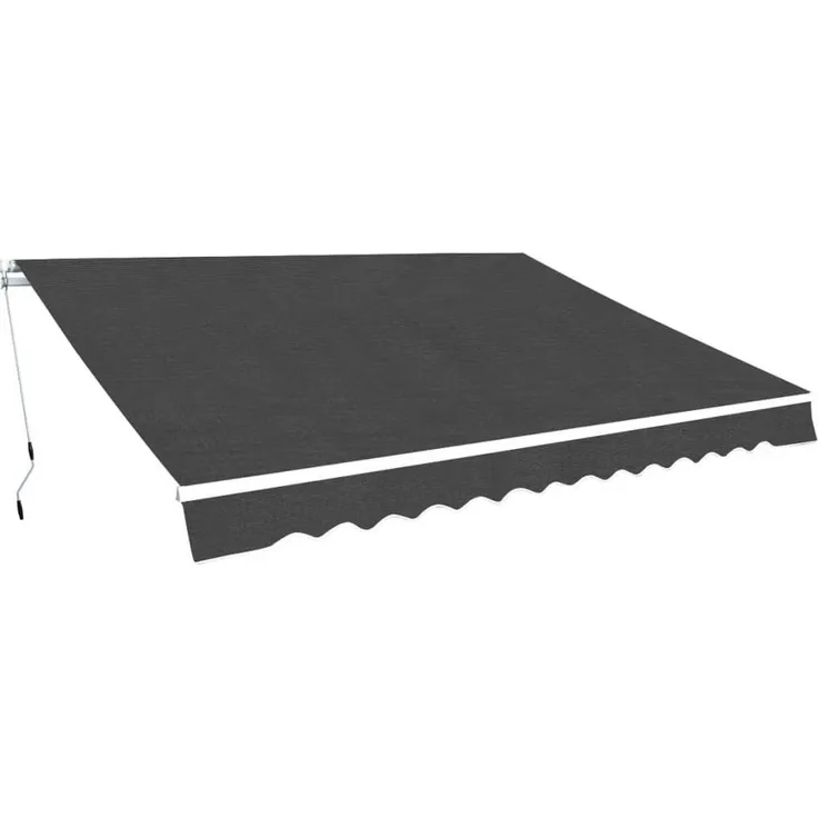 furnicato Markise M632018, Einstellbare Sonnenschutzmarkise 400x300 cm, Anthrazit, UV- und witterungsbeständig mit Gelenkarm für Garten