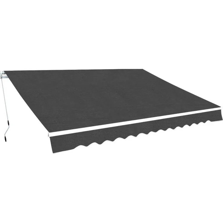 furnicato Markise M632018, Einstellbare Sonnenschutzmarkise 400x300 cm, Anthrazit, UV- und witterungsbeständig mit Gelenkarm für Garten