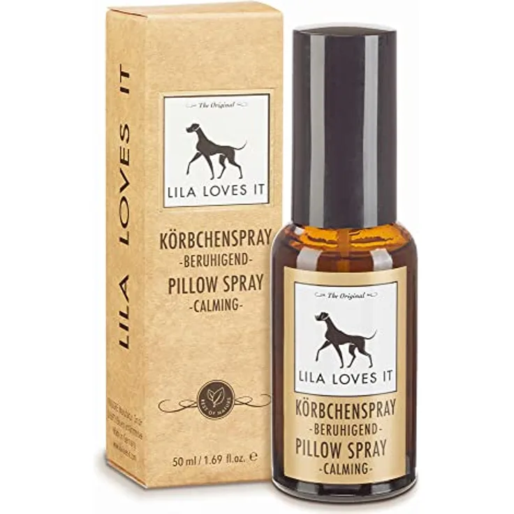 Raumspray für Hunde - natürliches Duftspray, mit ätherischem Lavendelöl, entspannt und neutralisiert schlechte Gerüche, KÖRBCHENSPRAY von LILA LOVES IT, 50 ml